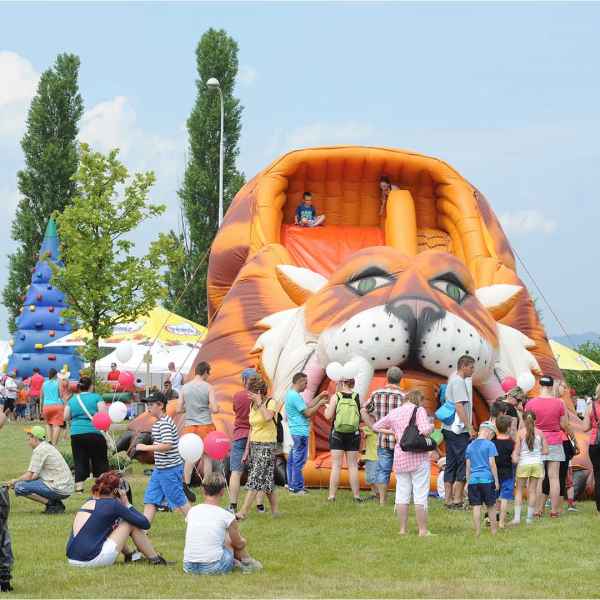 Nafukovací tygří atrakce